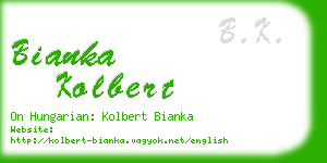 bianka kolbert business card